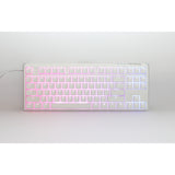Ducky one 3 classic pure white tkl rgb mechanisch toetsenbord (wit, us lay-out (qwerty), cherry mx silent red, 80% (tkl), rgb leds, double-shot pbt, hot-swappable, quack mechanics)