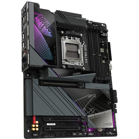 Gigabyte x870e aorus master socket am5 moederbord (zwart, raid, 5 gb-lan, wi-fi 7, bt, sound, atx)