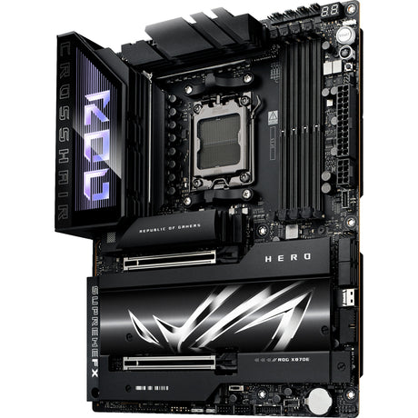 Asus rog crosshair x870e hero socket am5 moederbord (raid, 5gb-lan, 2,5gb-lan, wi-fi 7, bt, sound, atx)