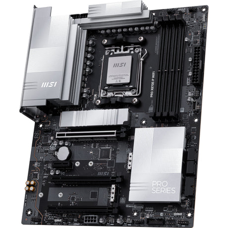 Msi pro x870e-p wifi socket am5 moederbord (zwart, raid, 5gb-lan, wi-fi 7, bt, sound, atx)