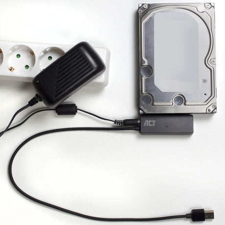 Act connectivity usb 3.2 gen1 naar 2,5 3,5 inch sata adapterkabel voor ssd hdd (zwart, usb 3.2 (5 gbit s))