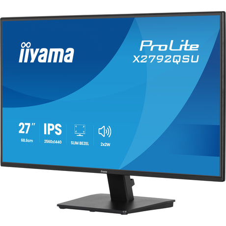Iiyama prolite x2792qsu-b1 27 monitor (zwart, 1x displayport, 1x hdmi, 2x usb-a, 120 hz)