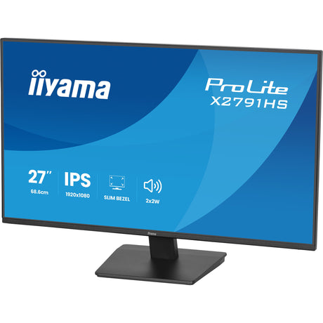 Iiyama prolite x2791hs-b1 27 monitor (zwart (mat), 1x displayport, 1x hdmi, 120 hz)