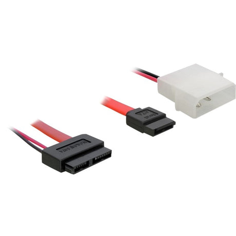 Delock sata slimline all-in-one kabel adapter (rood zwart, 84390)