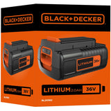 Black+decker lithium ion schuifaccu 36v, 2.0ah - bl20362-xj
