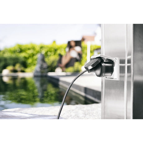 Brennenstuhl connect smart plug wa 3600 xs03 voor buiten ip44 stekkerdoos (zwart, 2.4 ghz wifi, alexa, google, matter)
