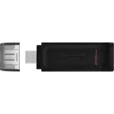 Kingston datatraveler 70 256 gb usb-stick (zwart, dt70 256gb, usb-c 3.2 gen 1)