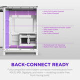 Nzxt h6 rgb+ midi tower behuizing (wit | 2x usb-a | 1x usb-c | rgb | tempered glass)