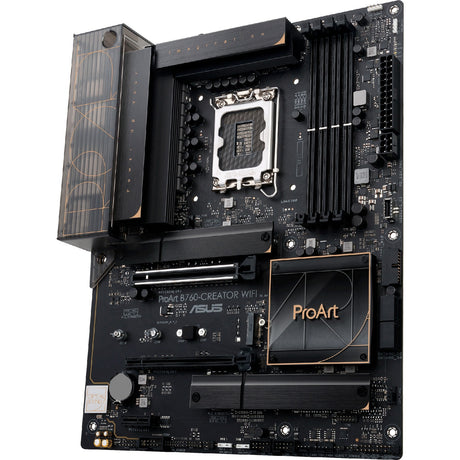 Asus proart b760-creator wifi socket 1700 moederbord (zwart brons, raid, 2.5 gb-lan, gb-lan, wi-fi 6, bt, sound, atx)