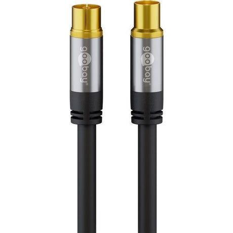 Goobay tv antennekabel (zwart, 10 meter, 135 db)