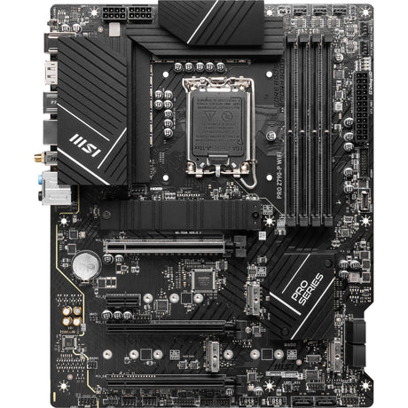 Msi pro z790-p wifi socket 1700 moederbord (zwart, raid, 2.5 gb-lan, wi-fi 6e, bt, sound, atx)