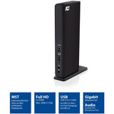 Act connectivity usb-c of usb-a dual monitor docking station (zwart)