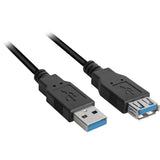 Sharkoon usb 3.0 verlengkabel (zwart, 1 meter)