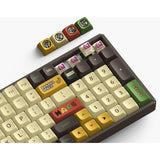 Iqunix f97 happy ape wireless mechanical keyboard (bruin, us lay-out (qwerty), iqunix moonstone turbo, 96%, rgb leds, hot-swappable, pbt, 2.4ghz | bluetooth 5.1 | usb-c)