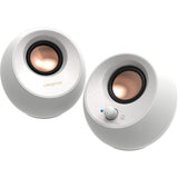 Creative pebble v3 pc-luidspreker (wit, bluetooth, usb-c, aux)
