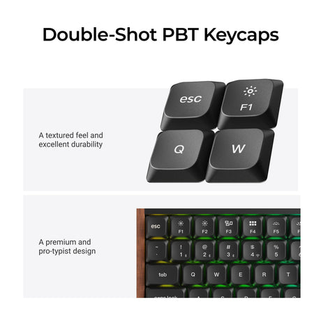 Keychron k3 ultra 8k wireless custom mechanical keyboard (zwart, us lay-out (qwerty), milk pom brown, 75%, rgb leds, lsa double-shot pbt, usb-c | 2.4 ghz | bluetooth 5.2)