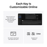 Keychron q11 ultra 8k wireless custom mechanical keyboard (zwart, us lay-out (qwerty), silk pom banana, 100%, rgb leds, ksa double-shot pbt, hot swap, 2.4ghz | bluetooth 5.2 | usb-c)