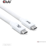 Club 3d gecertificeerde usb-c kabel (wit, 1,2 meter, 240 w)
