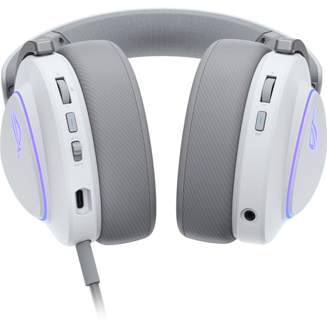 Asus rog delta ii moonlight white edition over-ear gaming headset (wit, rgb, 3.5 mm, 2.4 ghz, bluetooth)