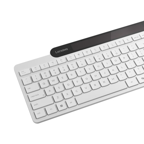 Lenovo 800 self-charging bluetooth keyboard (wit, us lay-out (qwerty), plunger, 100%, plunger switch, bluetooth 5.1, usb-c)