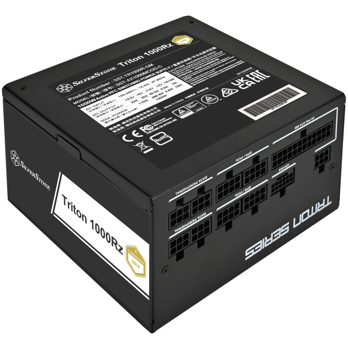 Silverstone triton 1000rz modulaire 1000 watt voeding (zwart, 1x 12v-2x6, 4x pcie)