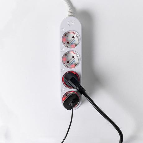 Shelly power strip gen4 4-voudige stekkerdoos (wit, 4x stekker, wifi, bluetooth, zigbee)