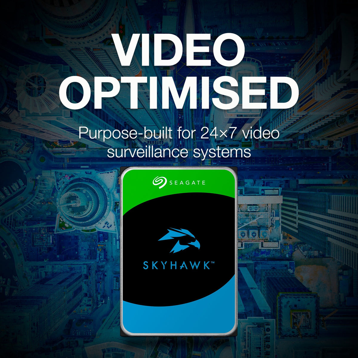 Seagate skyhawk 2 tb harde schijf (sata 6 gb s, 3 jaar rescue data recovery services)