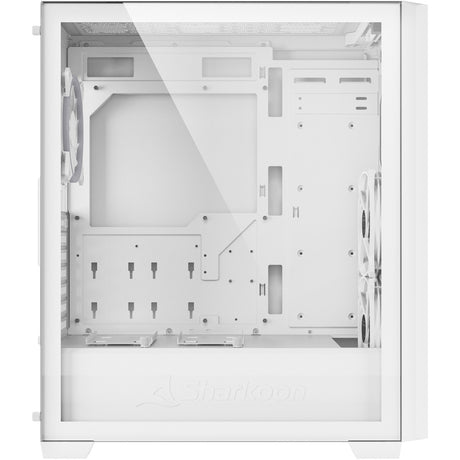 Sharkoon vs9 rgb white midi tower behuizing (wit | 2x usb-a | 1x usb-c | rgb | tempered glass)