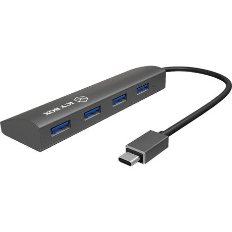 Icy box ib-ac6405-c usb-hub (antraciet, usb type-c hub)
