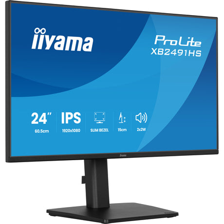 Iiyama prolite xb2491hs-b1 23.8 monitor (zwart, 1x displayport, 1x hdmi, 120 hz)