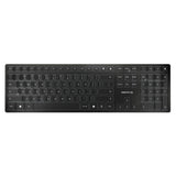 Cherry kw 9100 slim toetsenbord (zwart, eu lay-out (qwerty), scissor switches, 100%, abs, usb-c, 2.4 ghz, bluetooth)