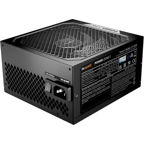 Be quiet! power zone 2 modulaire 850 watt voeding (zwart, 1x 12v-2x6, 3x pcie)