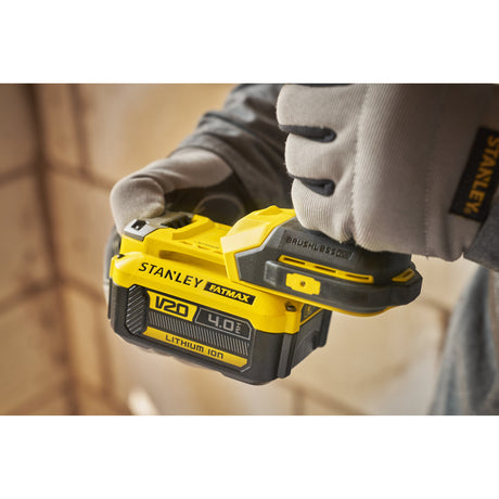 Stanley fatmax v20 18v slagschroevendraaier (zwart geel, accu en oplader inbegrepen, met koffer)