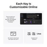 Keychron q5 he 8k magnetic switch keyboard (wit, us lay-out (qwerty), ultra-fast lime, 96%, rgb leds, osa double-shot pbt, hot swap, knob)