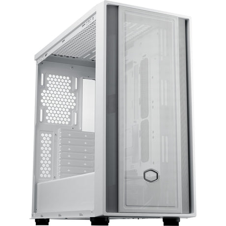 Cooler master masterbox 600 lite midi tower behuizing (wit | 2x usb-a | 1x usb-c | rgb | tempered glass)
