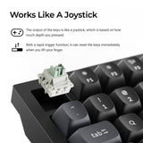 Keychron q1 he 8k magnetic switch keyboard (wit, us lay-out (qwerty), ultra-fast lime, 75%, rgb, hot swap, 8k)
