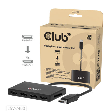 Club 3d displayport splitter (zwart)