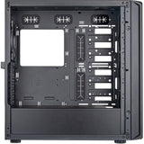 Silverstone sst-sed1-b midi tower behuizing (zwart | 2x usb-a | 1x usb-c)