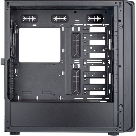 Silverstone sst-sed1-b midi tower behuizing (zwart | 2x usb-a | 1x usb-c)