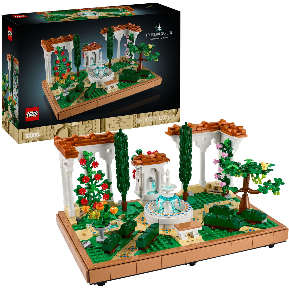 Lego icons tuin met fontein - 10359