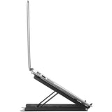 Act connectivity laptopstandaard, inklapbaar, hoogte verstelbaar in 5 standen (zwart)