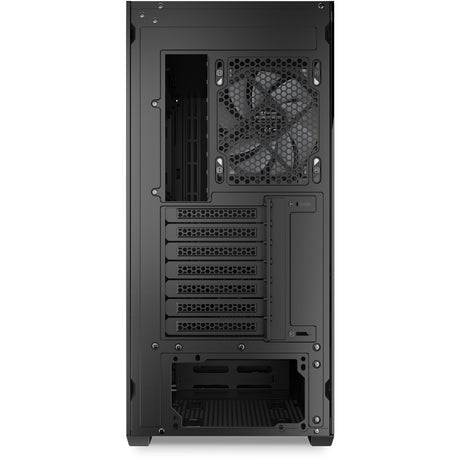 Sharkoon ak2 rgb midi tower behuizing (zwart | 2x usb-a | 1x usb-c | rgb | tempered glass)