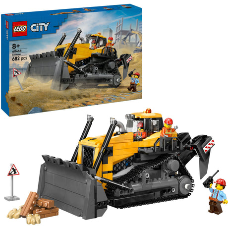Lego ® city gele bulldozer, bouwplaatsvoertuig - 60466