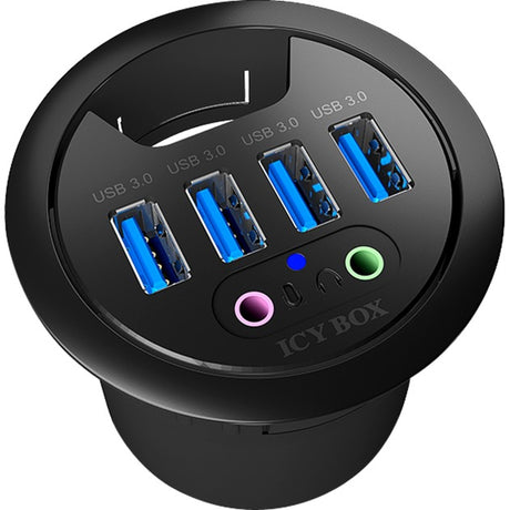 Icy box ib-hub1403a usb-hub (zwart)