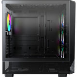 Montech x5 midi tower behuizing (zwart | 2x usb-a | 1x usb-c | tempered glass)