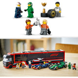 Lego city f1 truck met rb20 en amr24 f1® auto's speelset - 60445