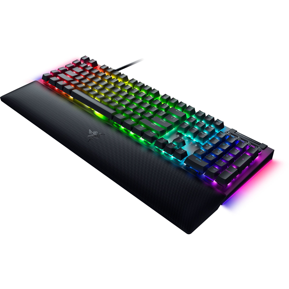 Razer blackwidow v4, gaming toetsenbord (zwart, us lay-out, yellow, rgb leds, doubleshot abs)