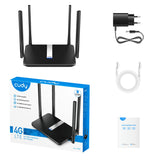 Cudy ac1200 wi-fi mesh 4g lte cat4 router (zwart, mesh, app, nano sim-slot)