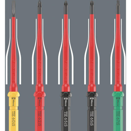 Wera kraftform kompakt vde 16 extra slim 1 tool finder schroevendraaier (rood geel, 16‑delig)