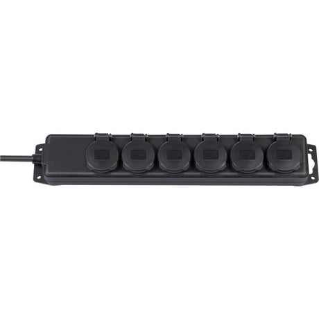 Brennenstuhl stopcontactverdeler ip44 6-voudig zwart 2m h07rn-f 3g1,5